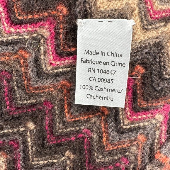 Kinross Cashmere Chevron Knit Waterfall Cardigan - Picture 3 of 6